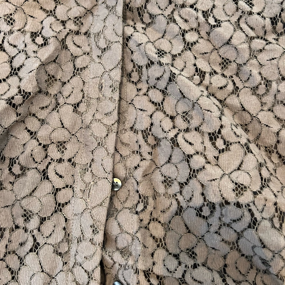 Gap Brown And Black Patterned Button Down Shirt - image 2